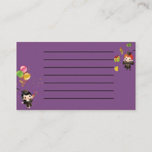 Carte de félicitations pour diplômé (Dos)