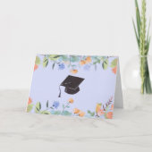 Carte de félicitations pour diplômé avec fleurs de (Devant)