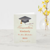 Carte de félicitations pour diplôme et diplôme de (Fleur jaune)