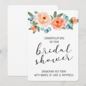 Carte de félicitations pour enterrement de vie de (Devant / Derrière)