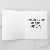 Carte de félicitations pour fille (Intérieur)