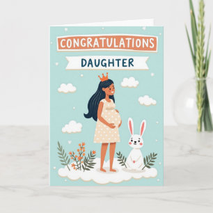 Carte de Félicitations pour Fille Attendant un Enf