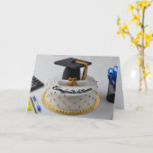 Carte de félicitations pour gâteau de remise des d (Fleur jaune)