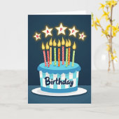 Carte de félicitations pour gâteau joyeux (Fleur jaune)
