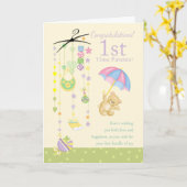 Carte de félicitations pour la 1ère grossesse des (Fleur jaune)