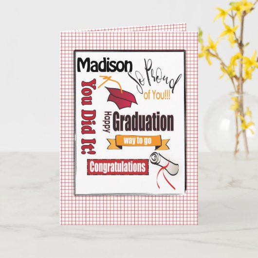 Carte de félicitations pour la finalisation (Fleur jaune)