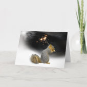 Carte de félicitations pour la graduation d'écureu (Devant)