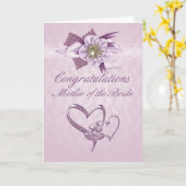 Carte de félicitations pour la mère de la mariée e (Fleur jaune)