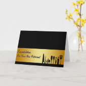 Carte de félicitations pour la nouvelle entreprise (Fleur jaune)