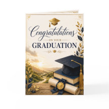 Carte de Félicitations pour la Remise de Diplômes 