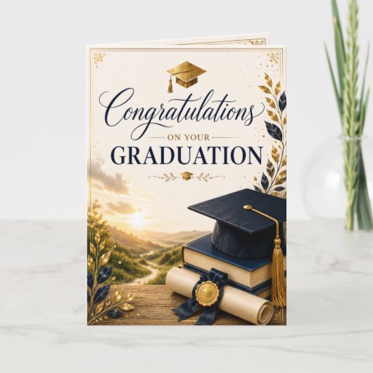 Carte de Félicitations pour la Remise de Diplômes  (Devant)
