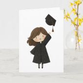 Carte de Félicitations pour la Remise de Diplômes (Fleur jaune)