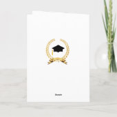 Carte de Félicitations pour la Remise des Diplômes (Dos)