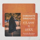 Carte de félicitations pour la remise des diplômes (Devant / Derrière)