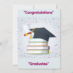 Carte de félicitations pour la remise des diplômes