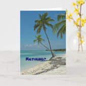 Carte de félicitations pour la retraite de plage (Fleur jaune)