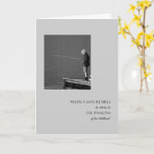 Carte de félicitations pour la retraite / Pêche (Fleur jaune)