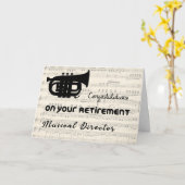 Carte de félicitations pour la retraite pour le di (Fleur jaune)