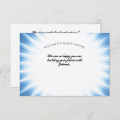 Carte de félicitations pour le baptême JW (Devant / Derrière)