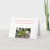 Carte de félicitations pour le bourgeon d'anémone (Dos)