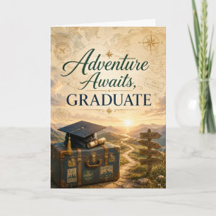 Carte de Félicitations pour le Diplômé : L'Aventur