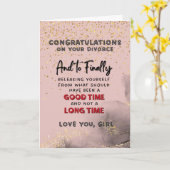 Carte de félicitations pour le divorce - Se relâch (Fleur jaune)