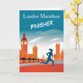 Carte de félicitations pour le finisher du maratho (Fleur jaune)