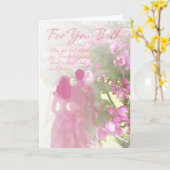 Carte de félicitations pour le jour du mariage (Fleur jaune)