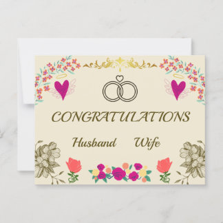 Carte de félicitations pour le Mariage