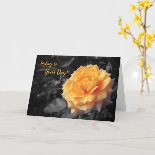 Carte de félicitations pour le Mariage de rose jau (Fleur jaune)