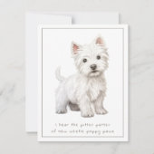 Carte de félicitations pour le nouveau chiot de We (Devant)