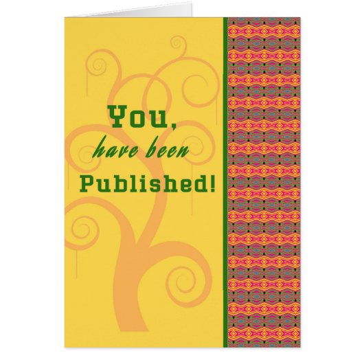 Carte de félicitations pour le premier livre publi (Devant)