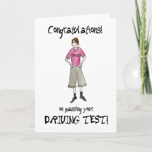 Carte de félicitations pour le test de conduite po