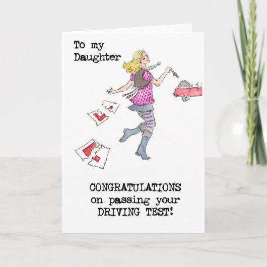 Carte de félicitations pour le test de conduite po (Devant)