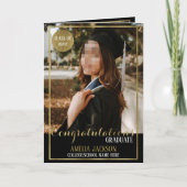 Carte de félicitations pour les diplômes Black & G (Devant)