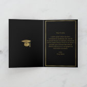 Carte de félicitations pour les diplômes Black & G (Intérieur)