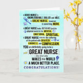 Carte de félicitations pour les diplômes d'infirmi (Fleur jaune)