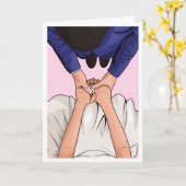 Carte de félicitations pour les Mariages mariés et (Fleur jaune)