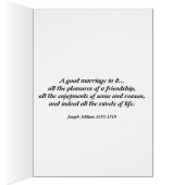 Carte de félicitations pour les Mariages verts et  (Intérieur (Droit))