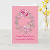 Carte de félicitations pour les parents de la nouv (Fleur jaune)