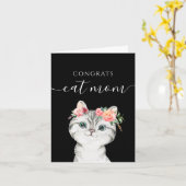 Carte de félicitations pour maman chat (Fleur jaune)