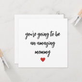 Carte de félicitations pour maman nouvelle mignonn (Devant/Arrière en situation)