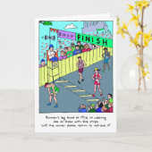 Carte de félicitations pour Marathoner - Jambe du  (Fleur jaune)