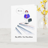 Carte de félicitations pour Marathoner - Oh Stairs (Fleur jaune)