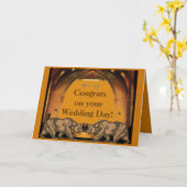 Carte de félicitations pour mariage d'ours de Cali (Fleur jaune)