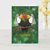 Carte de félicitations pour Mariage lesbien du Tou (Fleur jaune)