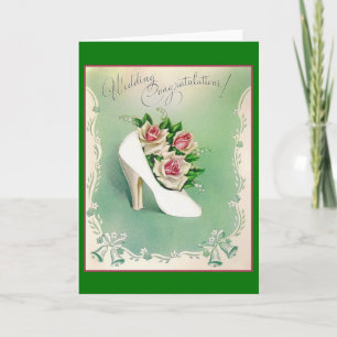 Carte de félicitations pour mariage vintage