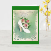 Carte de félicitations pour mariage vintage (Fleur jaune)