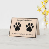 Carte de félicitations pour nouveau animal de comp (Fleur jaune)