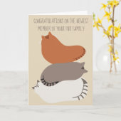 Carte de Félicitations pour Nouveau Chat pour les  (Fleur jaune)